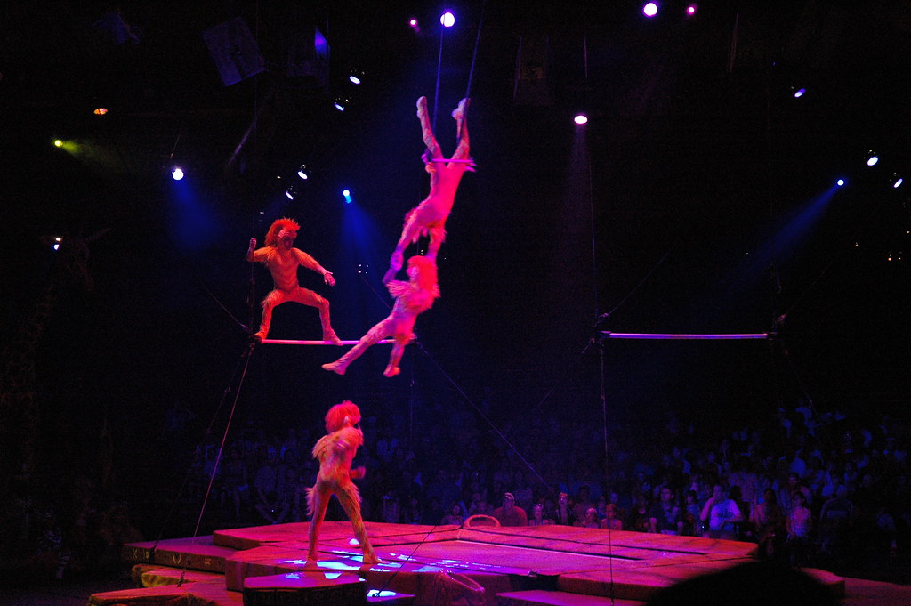 Mokey acrobats in Festival of the Lion King