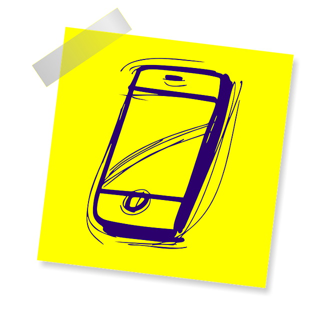 smart phone, cell phone, phone, cell, mobile, telephone, communication, cellphone, mobile phone, sign, note, yellow sticker, post note, office