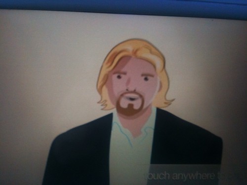 Virgin America In Flight Video Has Julian Opie Esque Cartoon Of Sir Richard Branson. A Real Opie Or Just 'style Inspired By?'