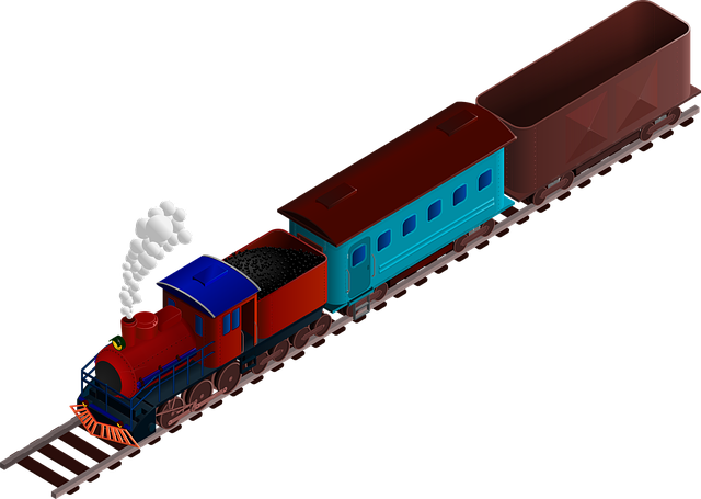 Vector, Train, Railway, Isometry, Railway Carriage, Locomotive, Rails, Smoke, Train, Train, Train, Train, Train