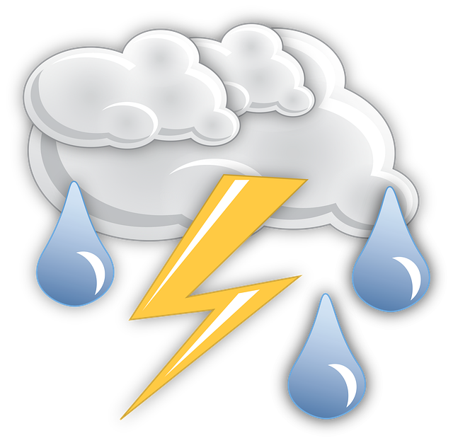Thunderstorm, Lightning, Clouds, Rain, Weather Icon, Icon, Nature, Weather, Raindrop, Storm, Thunderclouds, Vector, Svg, Graphic, Symbol