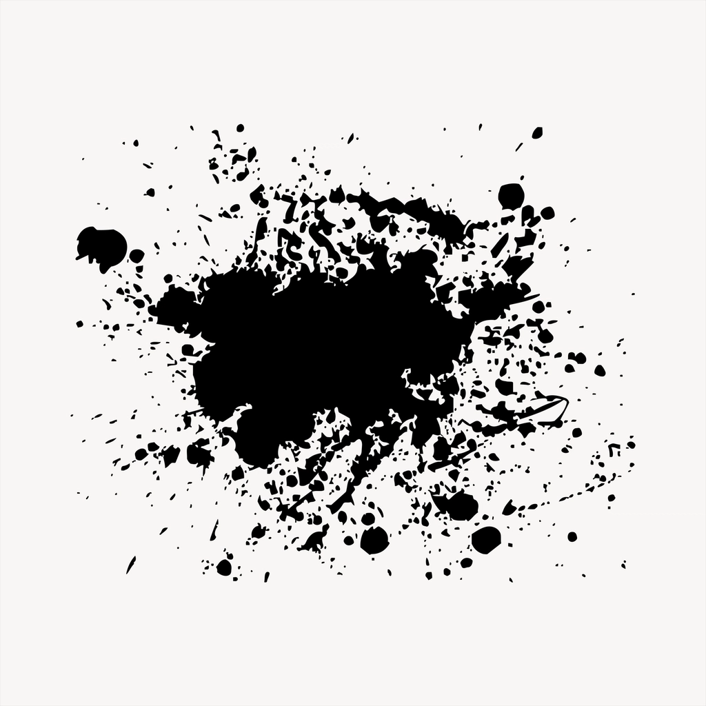 Ink Splatter Clipart, Abstract Frame