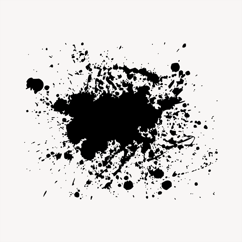 Ink Splatter Clipart, Abstract Frame