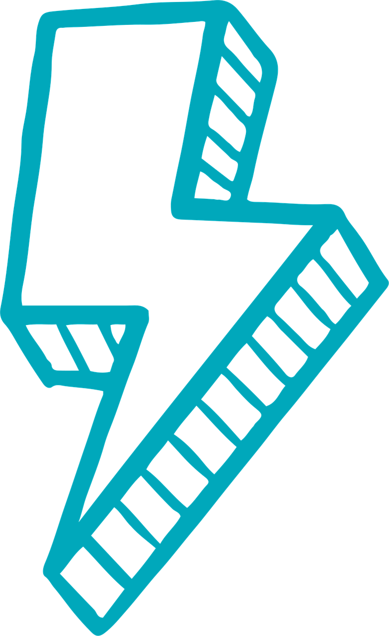 Thunder  Storm  Lightning  Electricity  Energy  Flash  Element  Simple  Outline  Drawing
