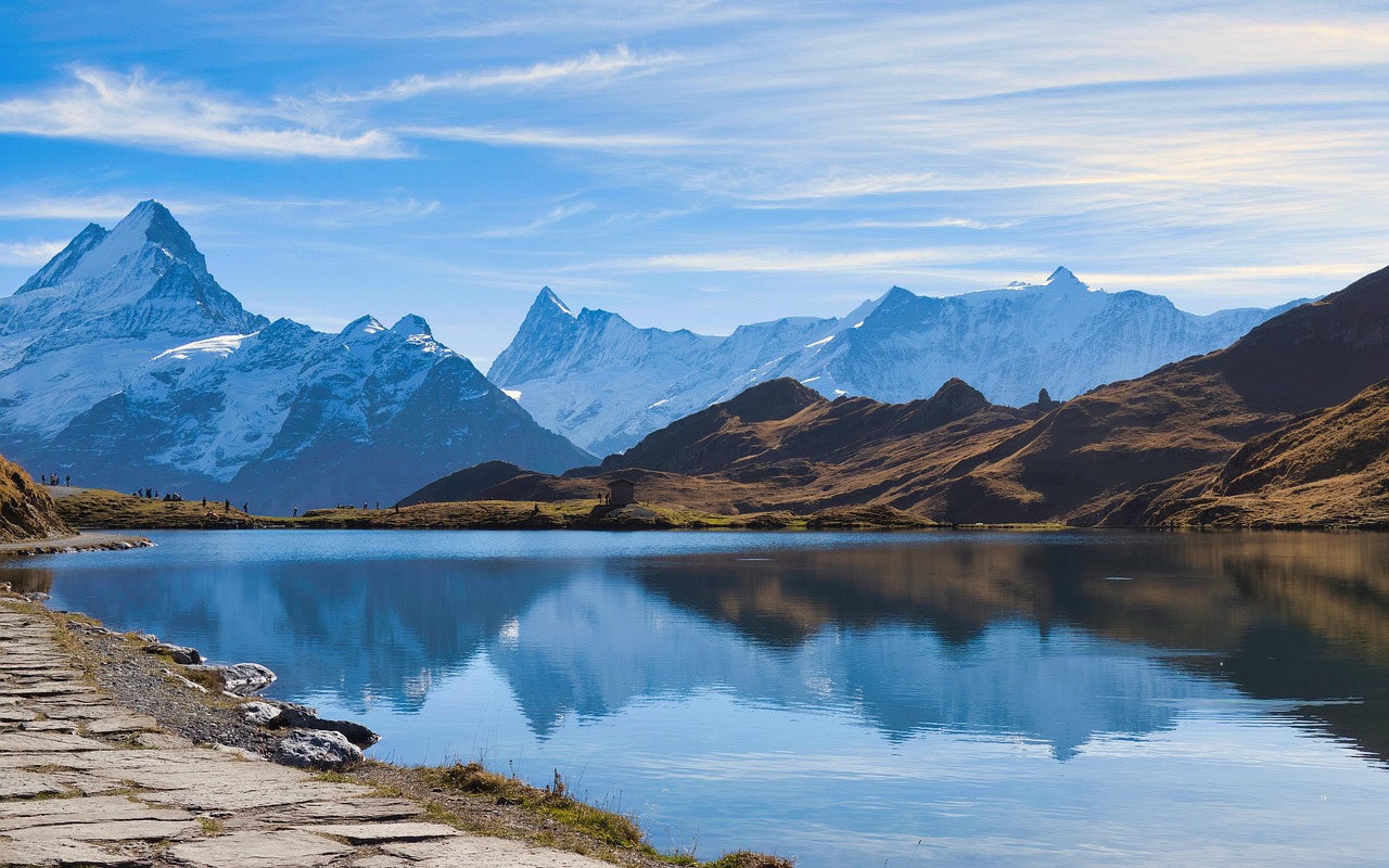 Bachalpsee  Lake  Nature Background  Mountains  Grindelwald  Alps  Switzerland  Beautiful Nature  Autumn  Nature  Nature Wallpaper  Reflection  Water  Scenery  Tourism  Hd Wallpaper