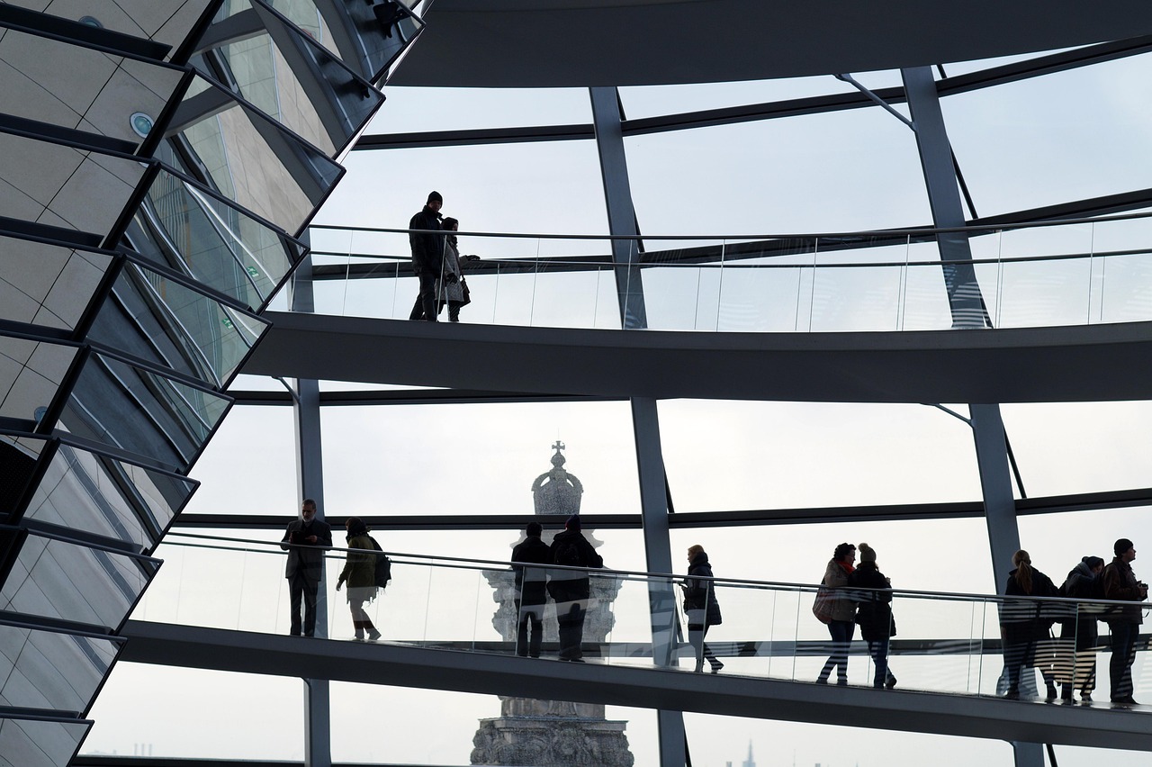 Reichstag Dome  Building  People  Silhouette  Architecture  Interior  Dome  Landmark  Reichstag  Berlin  Germany  Modern Architecture  Contemporary Architecture  People  People  People  People  People  Germany