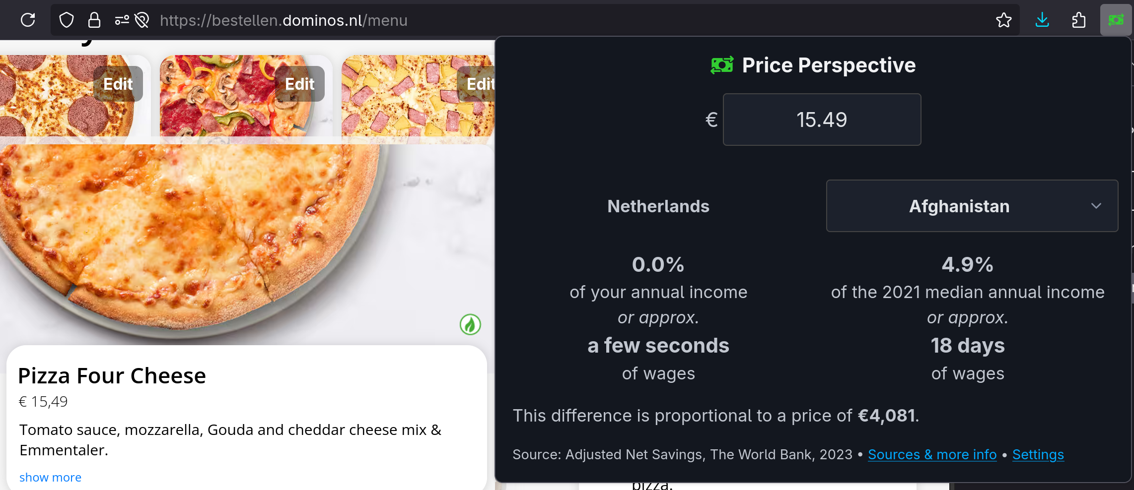 A Firefox addon for putting prices into perspective